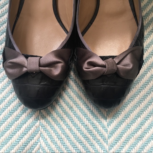 Guillaume Hinfray Leather Round Toe Bow Heels - Picture 7 of 8